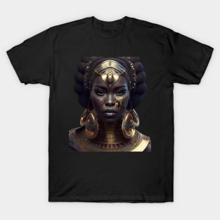 Jeweled Empress: Afrofuturistic Graphic T-Shirt T-Shirt